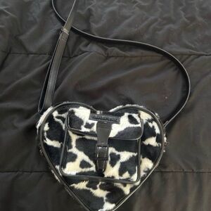 Dr. Martens Black and White Heart Crossbody Bag